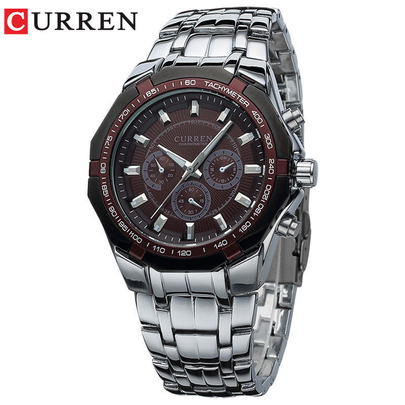 Curren Men's Stainless Steel Waterproof (Red 4.4cm Dial) - CUR118 - Image 3