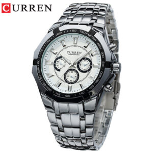 Curren Men's Stainless Steel Waterproof (Red 4.4cm Dial) - CUR118